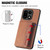 OnePlus 15 Carbon Fiber Magnetic Card Bag Phone Case - Brown
