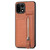 OnePlus 15 Carbon Fiber Vertical Flip Zipper Phone Case - Brown