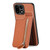 OnePlus 15 Carbon Fiber Vertical Flip Zipper Phone Case - Brown