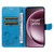 OnePlus 15 Cat and Bee Embossed Flip Leather Phone Case - Blue