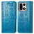 OnePlus 15 Cat and Dog Embossed Leather Phone Case - Blue