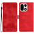OnePlus 15 Cherry Blossom Butterfly Skin Feel Embossed PU Phone Case - Red