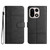 OnePlus 15 Cowhide Texture Stitching Leather Phone Case - Black