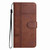 OnePlus 15 Cowhide Texture Stitching Leather Phone Case - Coffee