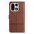 OnePlus 15 Cowhide Texture Stitching Leather Phone Case - Coffee