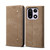 OnePlus 15 Denim Texture Casual Style Horizontal Flip Leather Case - Khaki
