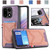 OnePlus 15 Denim Texture Leather Skin Phone Case with Card Slot - Purple