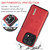 OnePlus 15 DG.MING M1 Series 3-Fold Multi Card Wallet + Magnetic Phone Case - Red