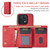 OnePlus 15 DG.MING M1 Series 3-Fold Multi Card Wallet + Magnetic Phone Case - Red