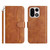 OnePlus 15 Dual-Folded S-shape Leather Phone Case - Brown