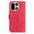 OnePlus 15 Dual-Folded S-shape Leather Phone Case - Rose Red