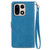 OnePlus 15 Embossed Flower Zipper Leather Phone Case - Blue