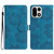 OnePlus 15 Flower Embossing Pattern Leather Phone Case - Blue