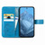 OnePlus 15 Four-leaf Clasp Embossed Buckle Leather Phone Case - Blue