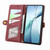 OnePlus 15 Geometric Zipper Wallet Side Buckle Leather Phone Case - Red