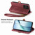 OnePlus 15 Geometric Zipper Wallet Side Buckle Leather Phone Case - Red
