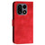 OnePlus 15 Grid Butterfly Embossed Pattern Flip Leather Phone Case with Lanyard - Red