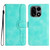 OnePlus 15 Heart Pattern Skin Feel Leather Phone Case - Light Blue