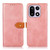 OnePlus 15 KHAZNEH Dual-color Cowhide Texture Flip Leather Phone Case - Rose Gold