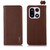 OnePlus 15 KHAZNEH Nappa Top Layer Cowhide Leather Phone Case - Brown