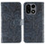 OnePlus 15 Lace Flower Embossing Flip Leather Phone Case - Dark Blue