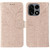 OnePlus 15 Lace Flower Embossing Flip Leather Phone Case - Rose Gold