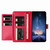 OnePlus 15 Lambskin 8-card Slot Leather Phone Case - Rose Red