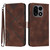 OnePlus 15 Line Pattern Skin Feel Leather Phone Case - Coffee