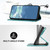 OnePlus 15 Line Pattern Skin Feel Leather Phone Case - Light Blue