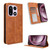 OnePlus 15 Magnetic Buckle Retro Texture Leather Phone Case - Brown