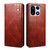OnePlus 15 Oil Wax Crazy Horse Texture Leather Phone Case - Brown