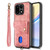OnePlus 15 Retro Card Wallet Fold Leather Phone Case with Strap - Pink