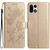OnePlus 15 Rose Flower Embossing Pattern Leather Phone Case - Gold