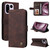 OnePlus 15 Skin Feel Life Tree Metal Button Leather Phone Case - Brown
