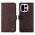OnePlus 15 Skin Feel Life Tree Metal Button Leather Phone Case - Brown