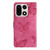 OnePlus 15 Skin-feel Embossed Butterfly Leather Phone Case - Rose Red