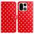 OnePlus 15 Small Dots Pattern Vegan Leather Phone Case - Red