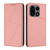 OnePlus 15 Strong Magnetic Frosted Flip Leather Phone Case - Pink