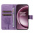 OnePlus 15 Tree & Cat Embossed Pattern Flip Leather Phone Case - Light Purple