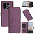 OnePlus 15 Triangle Pattern Buckle Clasp Leather Phone Case - Dark Purple