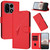 OnePlus 15 Triangle Pattern Buckle Clasp Leather Phone Case - Red