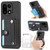 Oneplus 15 Wristband Kickstand Wallet Back Phone Case with Tool Knife - Black