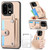 Oneplus 15 Wristband Kickstand Wallet Back Phone Case with Tool Knife - Khaki
