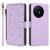 TCL 50 XL 5G Butterfly Love Flower Multi-card Zipper Wallet Leather Phone Case - Light Purple