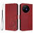 TCL 50 XL 5G Litter Panda Embossing RFID Leather Phone Case with Lanyard - Wine Red