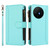 TCL 50 XL 5G Magnetic Closure 9 Card Slots Zipper Leather Case with Hand Strap - Mint Green