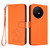 TCL 50 XL 5G Embossed Heart Cat Leather Phone Case with Hand Strap - Orange