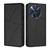 TCL 50 XL 5G Strong Magnetic Frosted Flip Leather Phone Case - Black