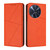 TCL 50 XL 5G Strong Magnetic Frosted Flip Leather Phone Case - Orange