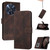 TCL 50 XL 5G Cubic Skin Feel Flip Leather Phone Case - Brown